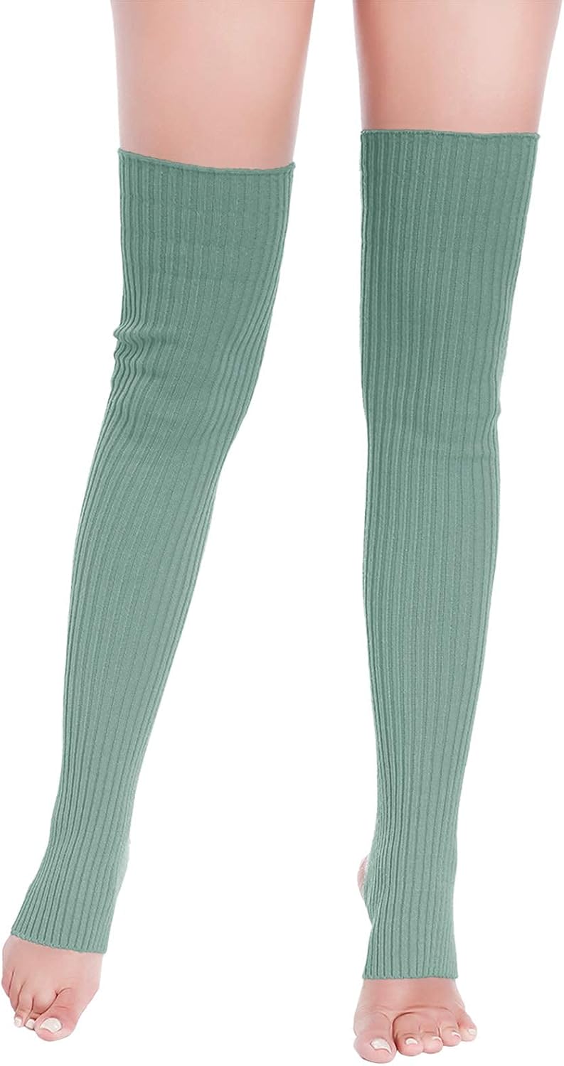 v28 Long Leg Warmer, Women’s Men 80s Party Ribbed Knit Dance Sports - Image 2
